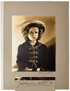 Shirley Temple Personally Owned Photo From ’’Heidi’’ -- Large Portrait of Shirley Signed by Photographer George Hurrell on Mat | Nate Sanders
