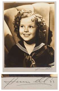 Shirley Temple Personally Owned Photo From ’’Heidi’’ -- Large Portrait Signed by Photographer George Hurrell on Mat | Nate Sanders