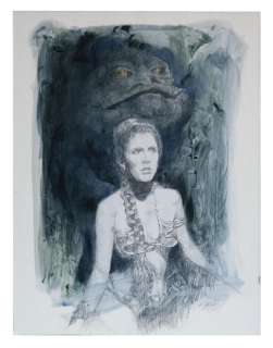 Slave Leia & Jabba the Hutt Artwork by Roger Kastel. | Van Eaton Galleries
