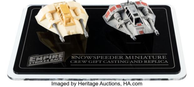 Star Wars: Episode V - The Empire Strikes Back (TCF, 1980), Vintage ILM Crew Gift Snowspeeder Miniature Casting with Additional Snowspeeder Reproduction Miniature. (Total: 3 Items) | Heritage