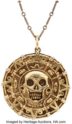 Pirates of the Caribbean: The Curse of the Black Pearl (Walt Disney, 2003), Orlando Bloom "Will Turner" Screen-Matched Cursed Aztec Medallion. | Heritage
