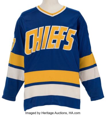 Slap Shot (Universal, 1977), Steve Carlson "Steve Hanson" Photo-Matched Charlestown Chiefs Hockey Jersey. | Heritage