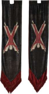 House Bolton Group of (5) Banners and (2) Shields from Game of Thrones (HBO® Original 2011-2019). (Total: 7 Items) | Heritage