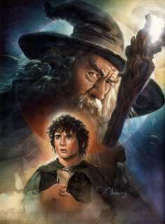 The Lord of the Rings: The Fellowship of the Ring (New Line, 2001; Created 2004), John Alvin Original Art of Ian McKellen "Gandalf the Grey" and Elijah Wood "Frodo Baggins".