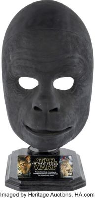 Star Wars: Episode VII - The Force Awakens (Disney, 2015), Peter Mayhew "Chewbacca" Production-Made Lifecast Used to Design Animatronic Mask with Custom Display. | Heritage