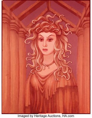 Disneyland® Resort - Haunted Mansion® Original Park-Used Medusa Glass Slide (The Walt Disney Company, c. 1970s). | Heritage