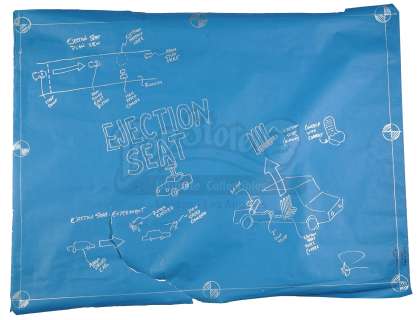 Mythbusters | Episode "Mega Movie Myths" (2006, SP9): Episode Blueprint Signed by Adam Savage - Ejection Seat | Propstore