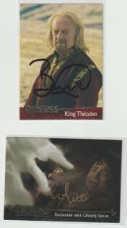 Topps - 2 Card - Lord of the Rings Trilogy - 2x signed trading card - Elijah Wood, Bernard Hill (+) - Frodo, Theoden | Catawiki