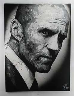 Jason Statham - Handpainted and signed painting - by artist Vincent Mink - Portrait | Catawiki