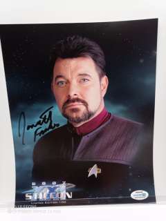 Star Trek First Contact Movie - Signed in person by Jonathan Frakes (+) as "Riker" - Sticcon Italy, 2007 with double COA - Autograph , photo | Catawiki