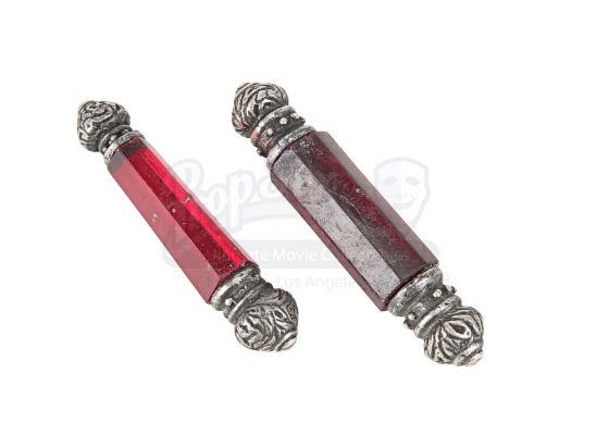 Assassin’s Creed | Pair Of Moussa’s (Michael Kenneth Williams) Red Metal Vials | Propstore (Buy Now)