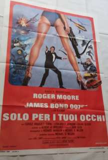 James Bond 007 manifesto 2F SOLO PER I TUOI OCCHI - Roger Moore - UNITED ARTIST EUROPE 1981 | Catawiki