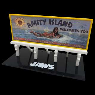 Jaws | Amity Island Billboard Scaled Prop Replica | Factory Entertainment