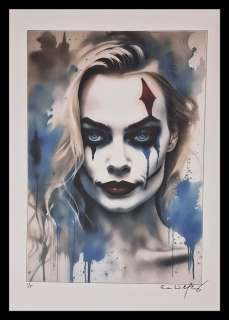 Harley Quinn - Margot Robbie - watercolor edition by Emma Wildfang - Large size | Catawiki