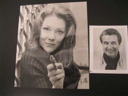 Avengers - Diana Rigg and Patrick Macnee - Original Autographs on 2 Photos