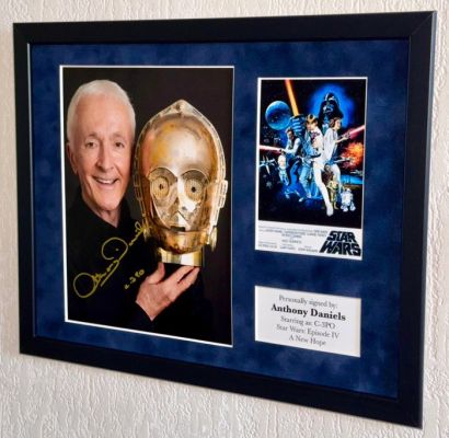 Star Wars Episode IV: A New Hope - Anthony Daniels (C-3PO) Premium Framed, signed, + COA & Photo signing session