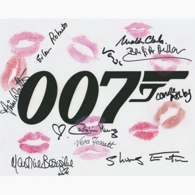 James Bond - Signed and Kissed by 10 Bond Girls! | Catawiki
