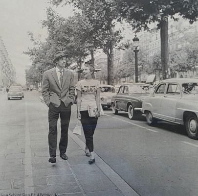 Photo du film "A bout de Souffle" de Jean Luc Godard - Jean Paul Belmondo et Jean Seberg | Catawiki