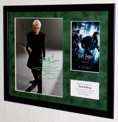 Harry Potter - Tom Felton (Draco Malfoy) Framed, signed + COA & Photo signing session