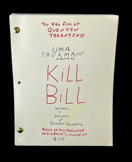 Kill Bill movie script Quentin Tarantino copy | Los Angeles Estate Auction