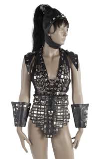 ELVIRA “BIKER MAMA” SCREEN-MATCHED SILVER-TONE STUDDED LEATHER COSTUME FROM “PEE-WEE’S BIG ADVENTURE” (WITH DVD) | Julien’s