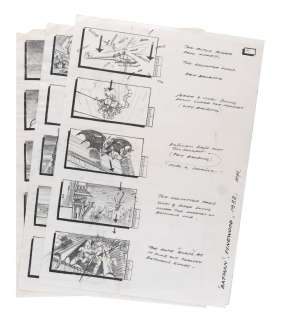 A Collection of "Batman" Hand-Drawn Storyboards. | Van Eaton Galleries