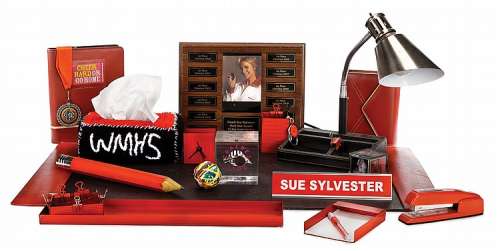 Lot 124 - "Sue Sylvester" collection of office props.