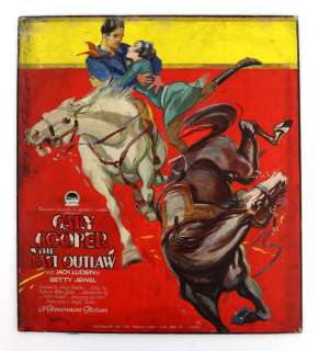 The Last Outlaw (1927) - Original hand painted poster artwork, starring Gary Cooper, early silent… | Ewbank’s