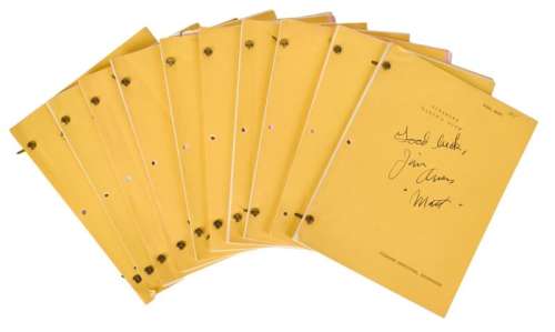 James Arness | Signed "Gunsmoke" Season Three & Five Script Group | Julien’s