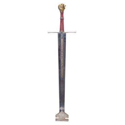THE CHRONICLES OF NARNIA: THE LION, THE WITCH AND THE WARDROBE (2005) - Lot #98 : Peter Pevensie‘s (William Moseley) Glacier-SFX Metal Rhindon Sword