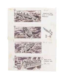 Lot 3 - Irwin Allen | "The Poseidon Adventure" Original Storyboard Illustration
