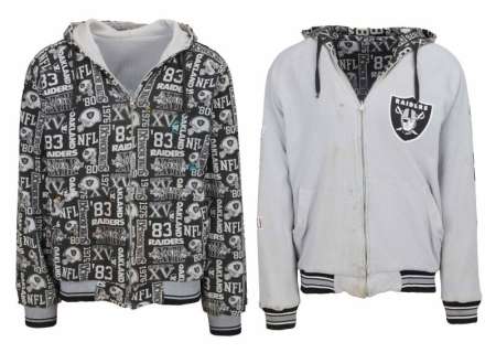 Lot 462 - Angus Cloud | "Euphoria" Script Readthrough Photo-Worn Raiders Hoodie