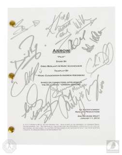 Arrow Pilot Script Signed by 12 Cast Members | Blacksparrow