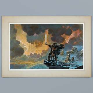 CONAN THE BARBARIAN (1982) - Lot 139 - Ron Cobb Hand-Painted ‘The Enigma of Steel‘ Artwork