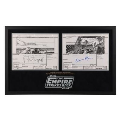 Star Wars: the Empire Strikes Back | Pair of Original Production Storyboards Autographed by Phil Tippett and Dennis Muren | Propstore (Buy Now)