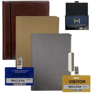Power Book II Ghost Davis Maclean (Method Man) Production Used Visitor Badge Set, Book Of Reports W/ Evidences Files, Card Holder & Business Cards | VIP Fan Auctions
