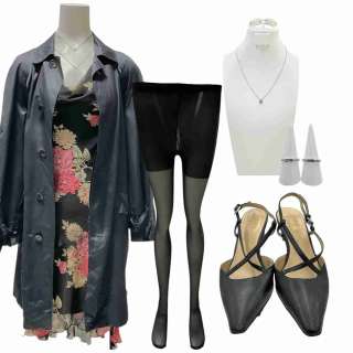 Y2K Robin (Alicia Silverstone) Screen Worn Coat, Maxi Dress, Tights, Bracelet, Earrings, Necklace, 2 Rings & Pointy-Toe, High Heel Shoes Ch 2 Sc 83-94 | VIP Fan Auctions