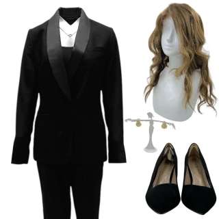 Opus Clara Armstrong Screen Worn Stunt Double Jacket, Bodysuit, Pants, Heels, Earrings & Wig Ch 5 Sc 82 | VIP Fan Auctions