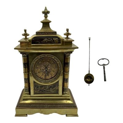 All the Devils Are Here Mr Reynolds Screen Used Clock Winding Key, Clock Pendulum & Clock | VIP Fan Auctions