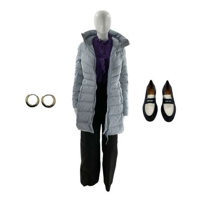 MERV Anna Screen Worn Coat, Dress Pants, Blouse, Loafers & Earrings Ch 12 Sc 32-33 | VIP Fan Auctions