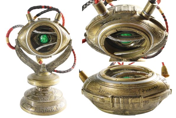 Benedict Cumberbatch as Doctor Strange in Doctor Strange Signed Hasbro Legends Series Prop Replica Eye of Agamotto with Character Name | SWAU