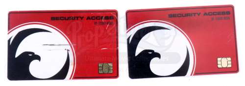 Colony | S2E07 Free Radicals: Two Alan Snyder Security Access Cards | Propstore