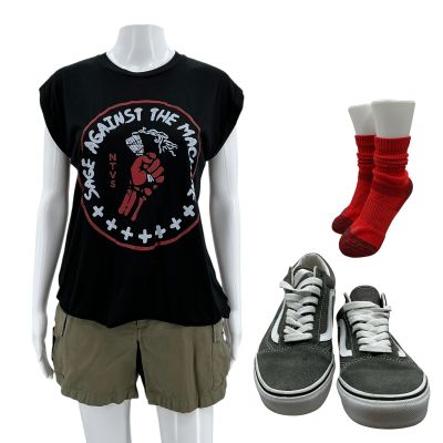 Lot 86: Mercy Jaq Screen Worn Shirt, Shorts, Socks & Sneakers Ch 5 Sc Multiple | VIP Fan Auctions