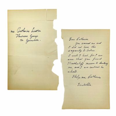 Lot 74: Wuthering Heights Nelly (Hong Chau) Production Used Isabella’s Letter To Cathy | VIP Fan Auctions