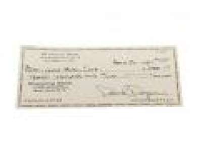 Mad Men | Don’s Check to American Honda Motor Corp | ScreenBid