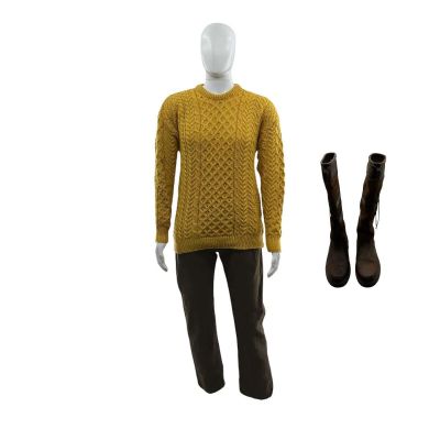 Lot 106: The Sheep Detectives Caleb Merrow Screen Worn Jumper, Boots & Jeans Ch 2 Sc 12-Sc104ab | VIP Fan Auctions