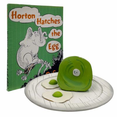 IN SEARCH OF DR. SEUSS (1994)  Horton Hatches The Egg Board Book Cover & Green Eggs & Ham Plate | VIP Fan Auctions