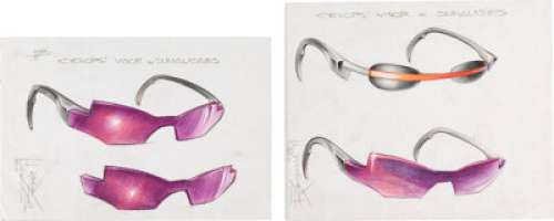 "Cyclops" (2) Visor/Sunglasses Concept Art for X-Men by Barton Rendalic (2000). | Heritage