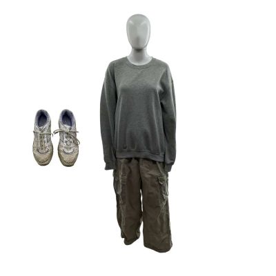 Lot 14: Primetime Andie Bender Screen Worn Sweatshirt, Cargo Pants & Sneakers Ch 12 Sc 124-142 | VIP Fan Auctions