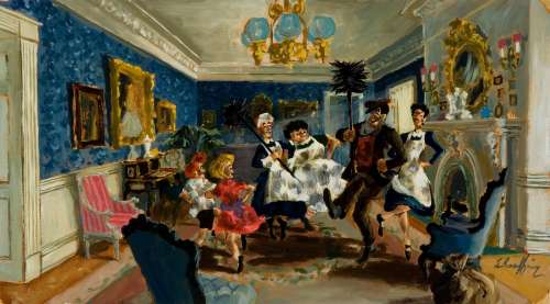 Original scene study by Jim Schaeffing for Mary Poppins | Bonhams